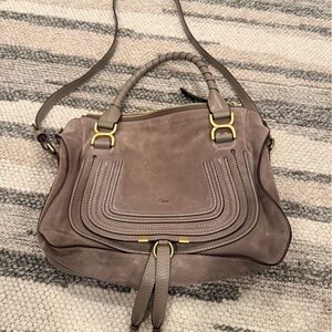 Chloe Marcie Leather & Suede Purse